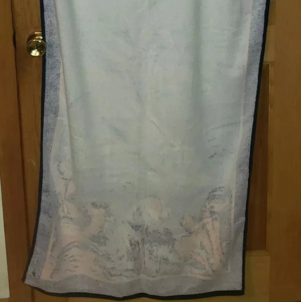 Vtg Impact La Plage BeachTowel Dolphin Fish Ocean 56